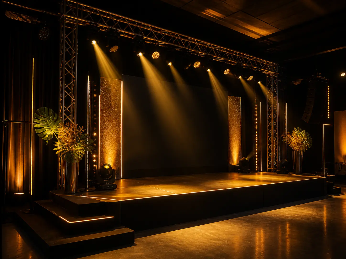 Locação de iluminação e palco para eventos
